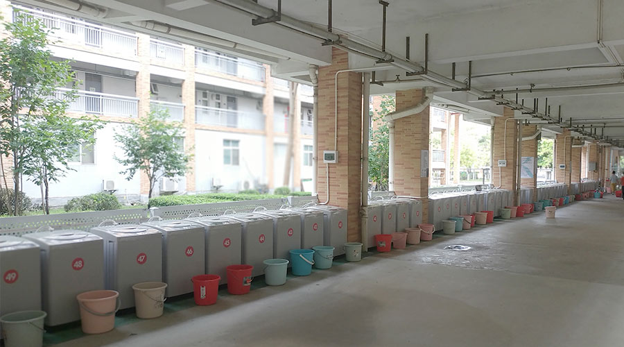 好評度高！江門一中學(xué)校又雙叒續(xù)單金環(huán)電器共享洗衣機(jī)